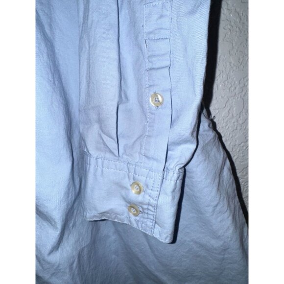Forever 21 Light Blue Long Sleeve Button-Down Shirt Dress W/ Pocket L - Picture 5 of 10